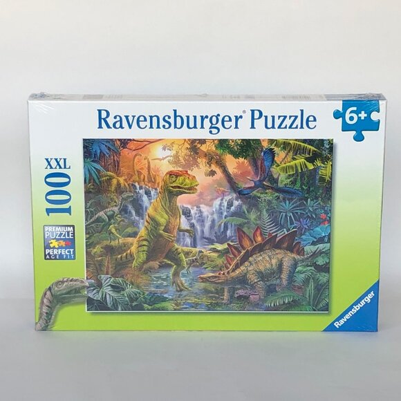 New sealed Ravensburger 100XXL Puzzle-Dinosaur Oasis - Picture 10 of 15